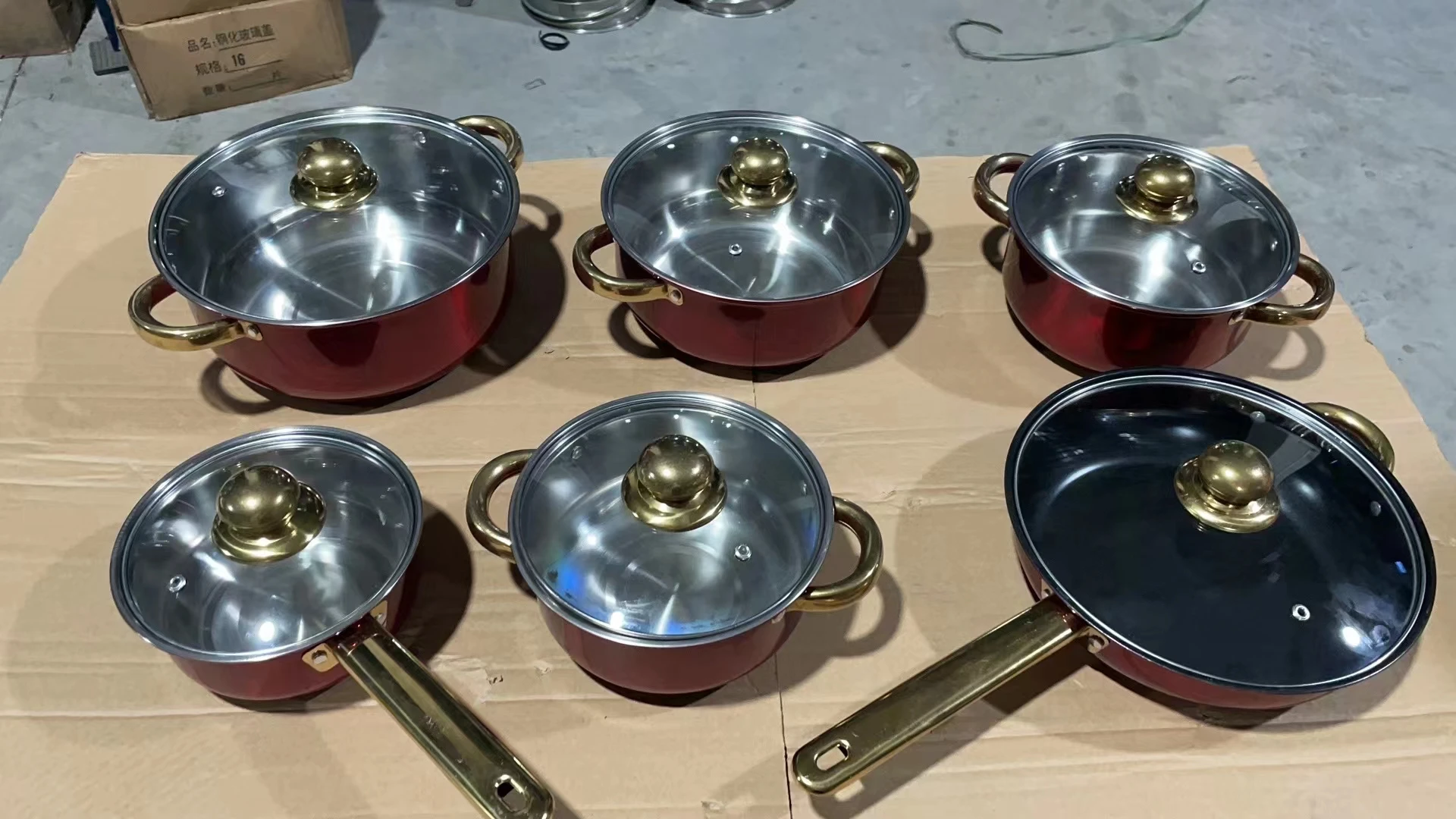 Factory Direct Panelas Cookware Set Cartoon Pot Set Casserole Deep Fry Pan kettle cookware sets