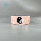 Pearl Bangle Bracelet Teenytiny Blush Mother Of Pearl Cellulose Acetate Tai Chi Statement Wide Cuff Bangle Bracelet