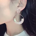 Hoop Earring Earrings High Quality Jewelry Crystal Rhinestone Big Round Circle Hoop Earring For Women