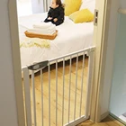 Retractable Gate Household Punch-free Retractable Baby Gate Pet Gate 180 Degrees Open Double Lock Baby Safety Gate//