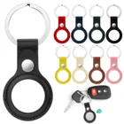 Air Tags Accessories Protective Case For Airtags Smart Leather Keychain Tags Airtag Keyring Case Airtags
