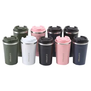 12oz Travel Mug Insulated Coffee Cup Vacuum Stainless Steel Double Walled Reusable Tumbler With Leakproof Lid