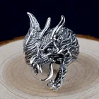 Sizes Ring Big Sizes Resizeable Dragon's Head Shape Fashion Men Punk Ring