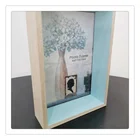 Family Photo Family Lover Gift High Quality Custom 12*17*4 Nature Blue Mdf Memorial Photo Frame For Kids