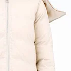 Woman Long Sleeve Zippers Filled With Duck Down Loose Cape Collar Hooded Korea Down Jacket