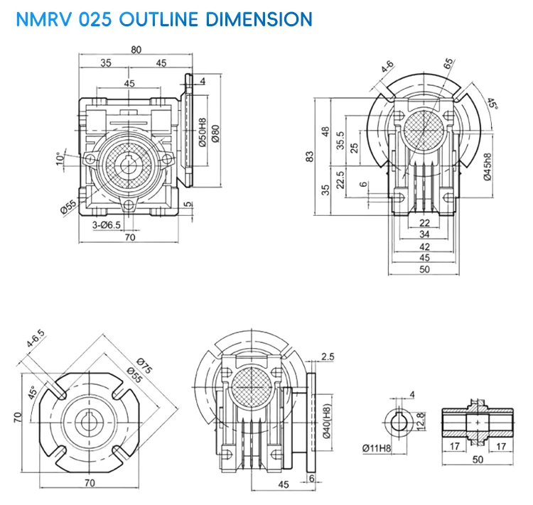 product direct sale aluminum shell worm gear speed reducers rv30 40 50 63 75 90 110 130 150nmrv customized odm supported-7