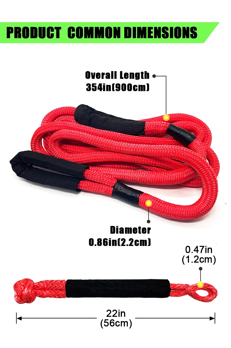 New Coast Off-road Tools Kit Including Soft Shackle with Nylon Rope Recovery Tow Rope supplier