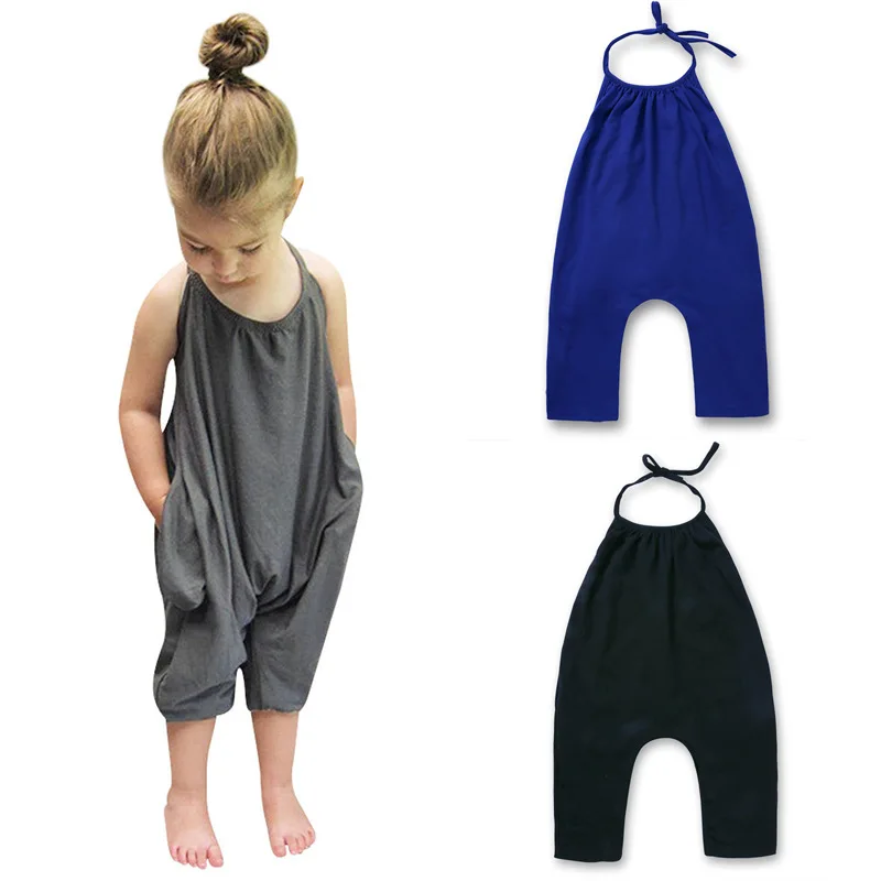 manufacturer Kids Girls Jumpsuit Suspenders Pants Baby Clothe Jumpsuit For Baby Girl 8 Years Old Girls Jumpsuit Suspenders Pants