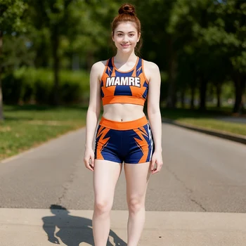 Popular Style Custom Cheer Team Practice Set for Girls High Quality Fabric Quick Dry Comfortable Fit OEM Service