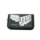 Set Dominoes Set Of 28 Pieces Zipper Bag Thick Tile Double 6 6 2 Tone Red White Dominoes