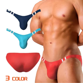 YUYA ultra smooth nylon bikini thong tangas hombre gay u pouch red men's g string bikini underwear