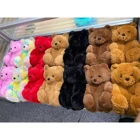 Animal 2021 Animal Slipper Shaped Custom Super Soft Bedroom 1 Size Animal Plush Teddy Bear Slippers