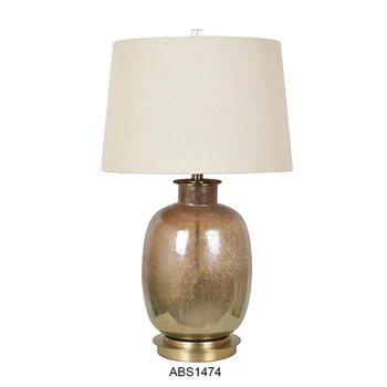 wholesale home hotel decorative vintage living room accent antique gold glass table lamps