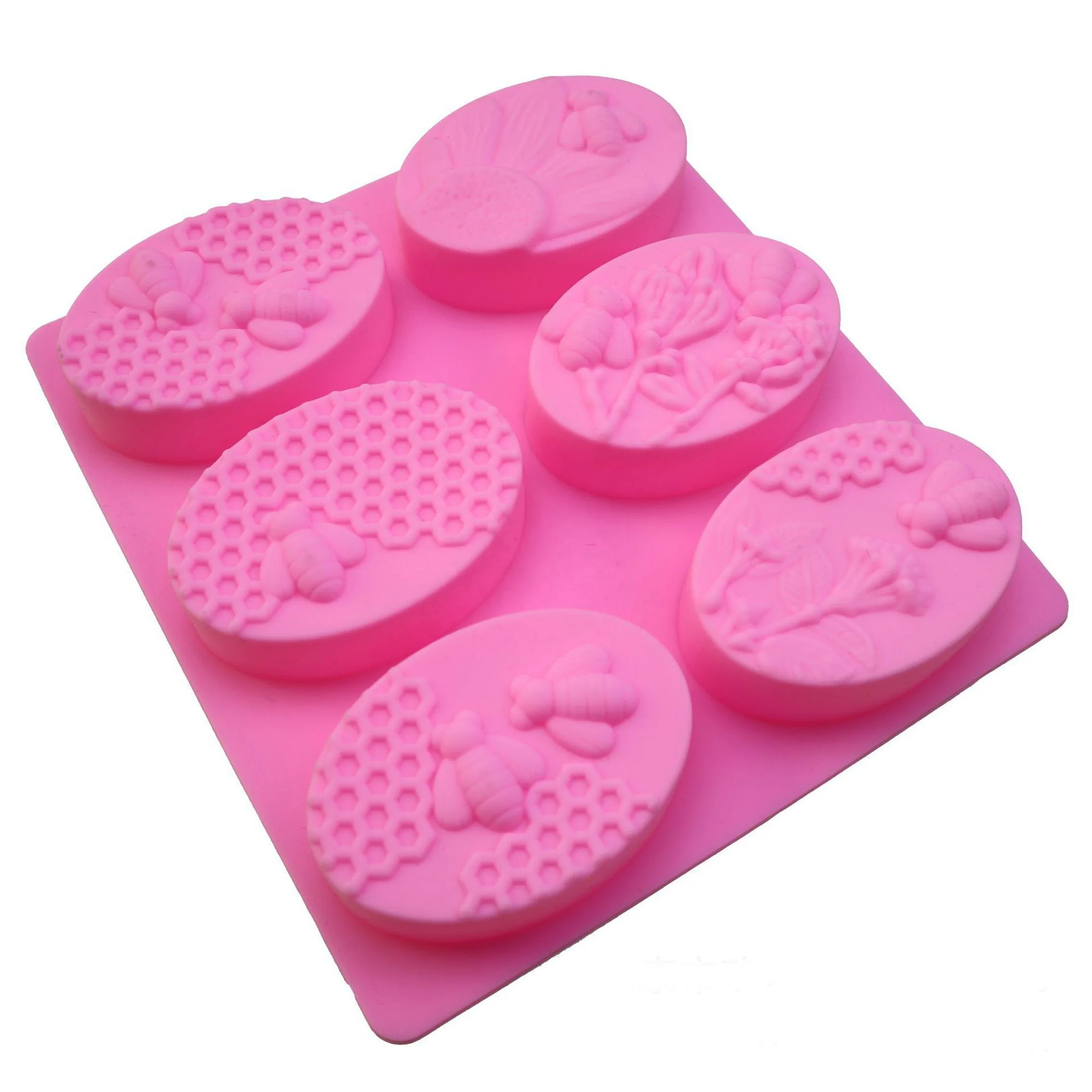 6 hole honey bee and honeycomb shape soap mold silicone cake mold silicone hand make diy soap candle resin silicone bpa free