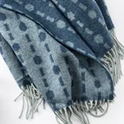 Shawl Pashmina 100% Wool Shawl Latest Designs Blue Wool Shawl 100% Austrlian Wool Tassels Pashmina Shawl