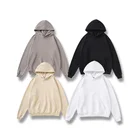 Heavy 480GSM Heavy Weight Unisex Drop Shoulder Blank Custom Design Oversized 100 Cotton White Hoodie
