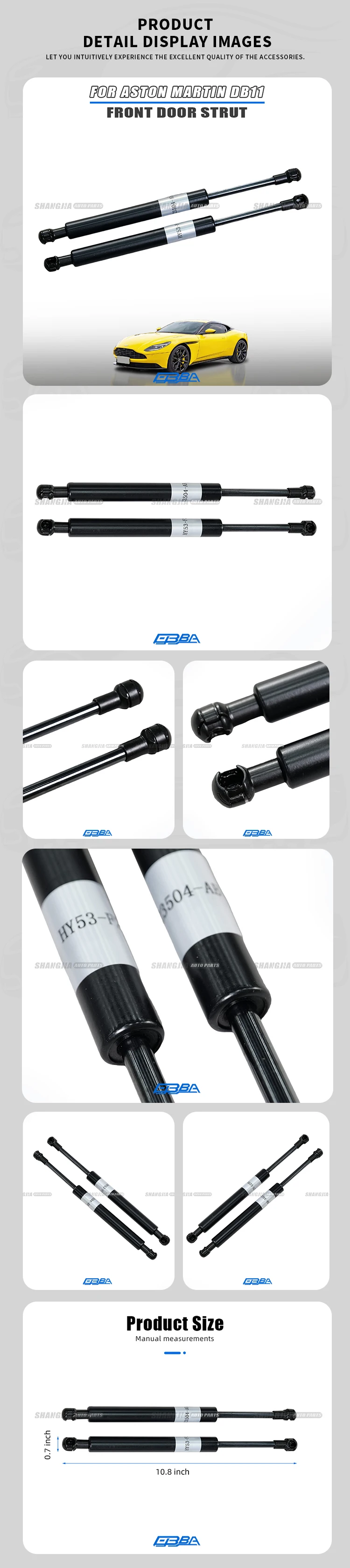 Front Door Check Strap OEM HY53F23504AB For Aston Martin DB11 V8 V12 AMR 2016 2024 Metal Material Other Body Parts factory