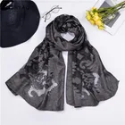 Long New Products Summer 2020 Fashionable Long Cut Flower Silk Scarves Ladies In Bulk