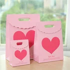 Party Bag Red Love Pattern Wedding Birthday Party Packaging Portable Paper Bag Paper Gift Packaging Bag