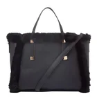 Fur Leather Bag Sac A Main 2020 High Quality Faux Fur Leather Tote Hand Bag For Women