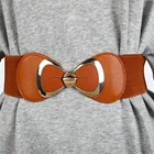 Latest Hot Selling Beautiful Good Quality Butterfly Buckle Red White Elastic Waist Belt