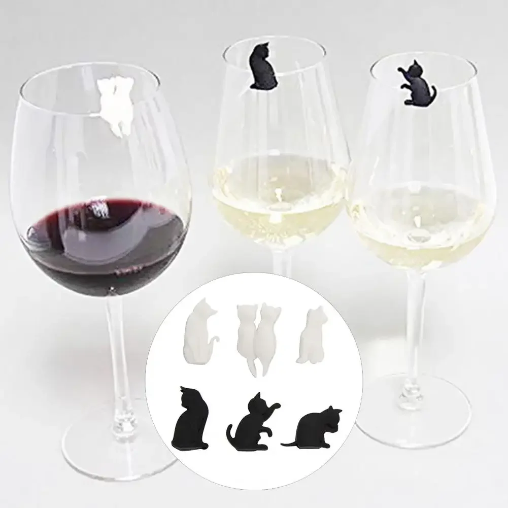 product silicone cat shaped drink markers food grade kitchen tea infuser eco friendly bpa free accessory with cute style-4