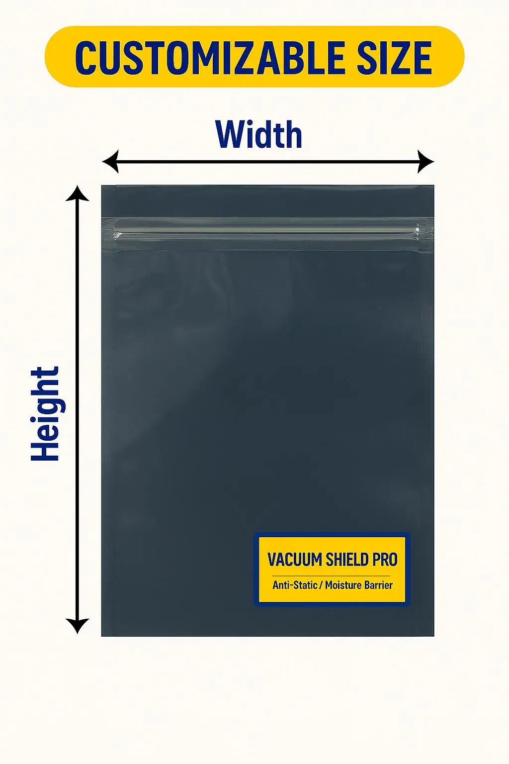 Custom Printed Antistatic ESD Shielding Bag with Ziplock for Moisture Barrier Packaging of Sensitive Electronics - detail 7