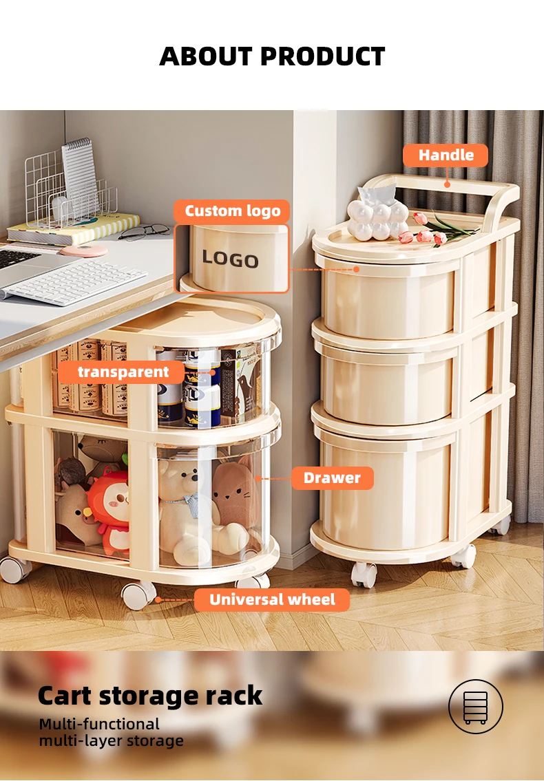 Wannuo 2/3/4/5 Layers Snack Storage Cart Drawer Style Storage Cart Fashionable Baby Products Storage Cart With Universal Wheels supplier