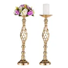 Wedding Latest Metallic Golden Stand Floral Vases Holder For Wedding Decoration Table Centerpieces