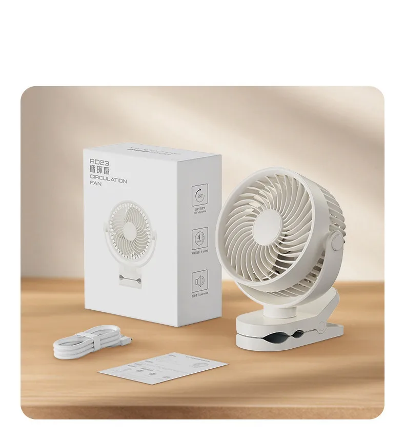 Rotating Desktop Clip Fan, 360, Portable, USB - detail 16