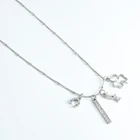 Glass Necklace Necklace Necklace Wholesale Women Men Jewelry Silver Glass Geometry Clover Chains Drop Necklace