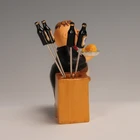 Polyresin Gift Figurine Polyresin Resin Polyresin Waiter With Fruit Forks Tableware Dinnerware Figurine Gift