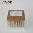 Top Transparent Glass PET Medical Safety Closed Vacuum Blood Collection Clot Activator Tube With Red Top