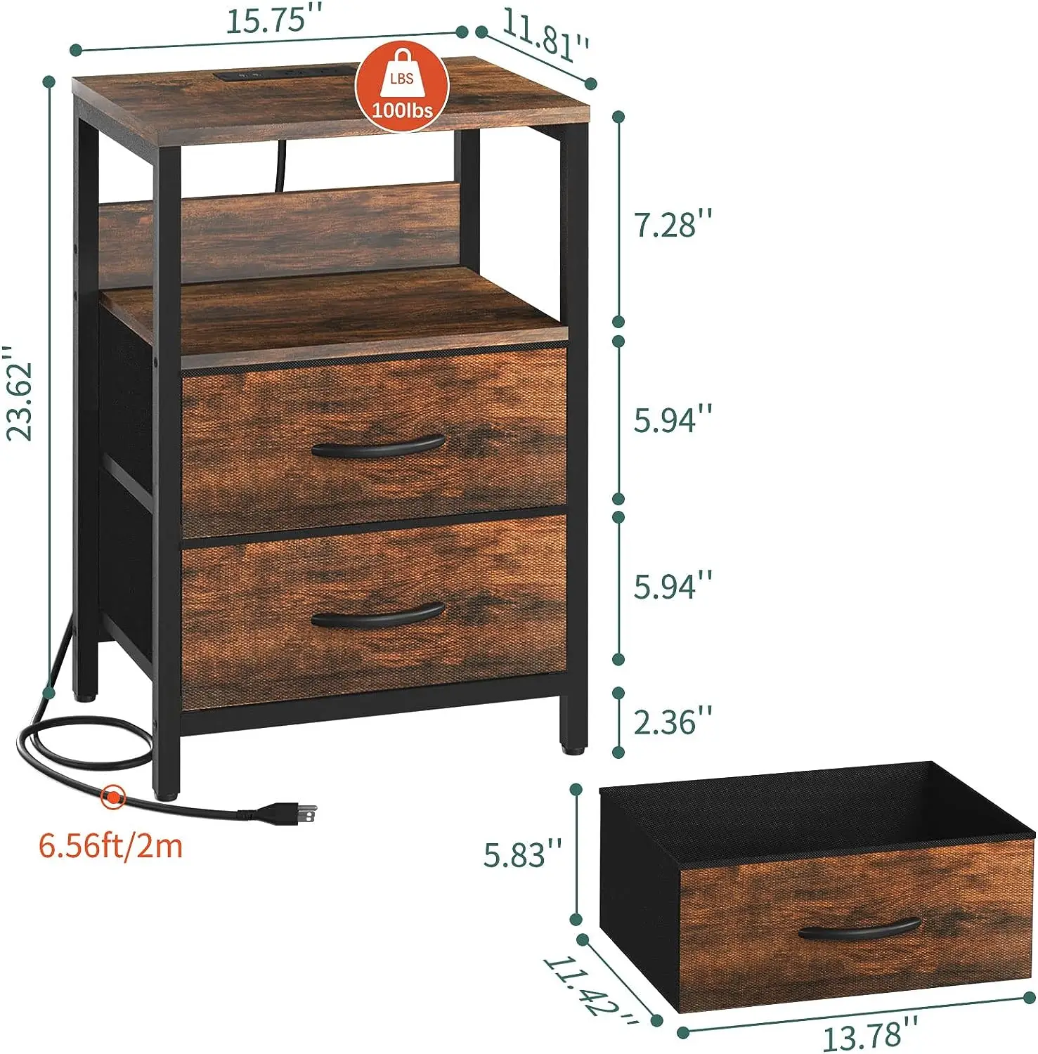 YQ Drawers Shelves Entryway Storage Stable Metal Frame Living Room Storage Cabinet Furniture for Living Room