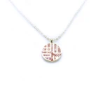 Silver Necklace Customized Silver Crystal Diamond Pendant Good Luck Circular Boutique Necklace