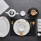 Dinner Set Plate Dinner Set Wholesale Handmade Bone Fine China Wedding Plates Porcelain Modern Dinner Plate Set