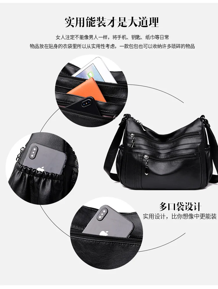 Hot Sale Ladies Designer Handbags Pu Leather Fashion Trend Ladies Messenger Bag Luxury Women's Shoulder Bag