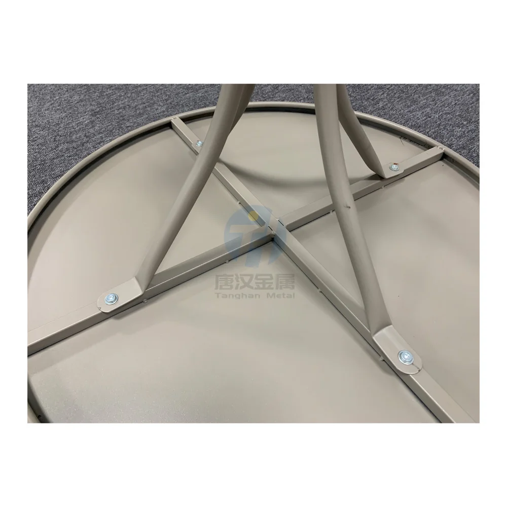 Metal Steel Home Round Outdoor Cafe Terrace Folding Bistro Terrace Garden Dining Table