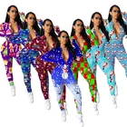Adult Onesie Low MOQ Christmas Women Sleep Wear Custom Women Pajamas Casual Christmas Print Adult Onesie