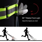 Vest USB Rechargeable VizyVest Chest Lamp Illuminated Reflective Nite Vest LED Running Vest