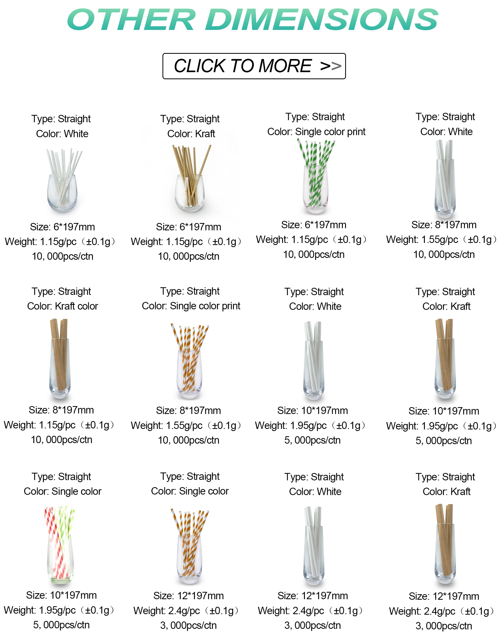 6mm 12mm Beautiful Bend Bending Drinking Cheap Degradable High Quality Party Wavy White Zigzag Individual Paper Straw