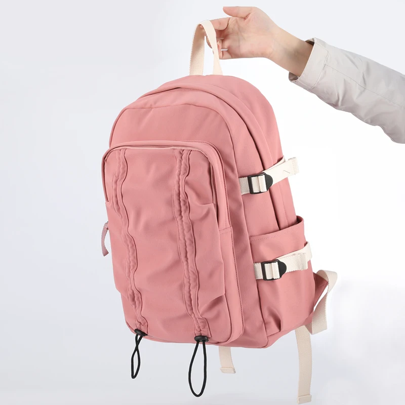2024 New women's backpack Business fashion drawstring computer backpack Oxford Cloth College style travel student bag