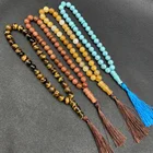 Jade Bracelet Wholesale Muslim Islamic 33 Beads 10mm Jade Agate Crystal Tasbeh Rosary Bracelet