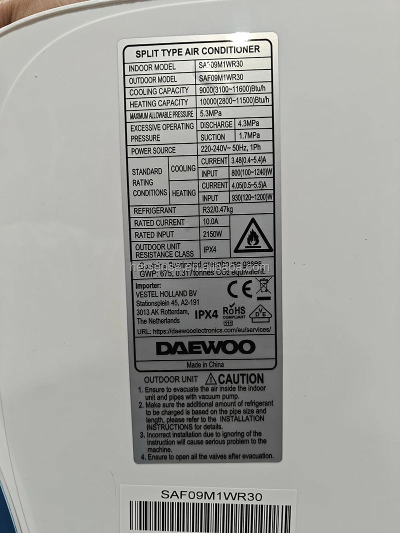 Split Mini Air Conditioner, R32, 220v, 1cv, 9000btu - detail 28