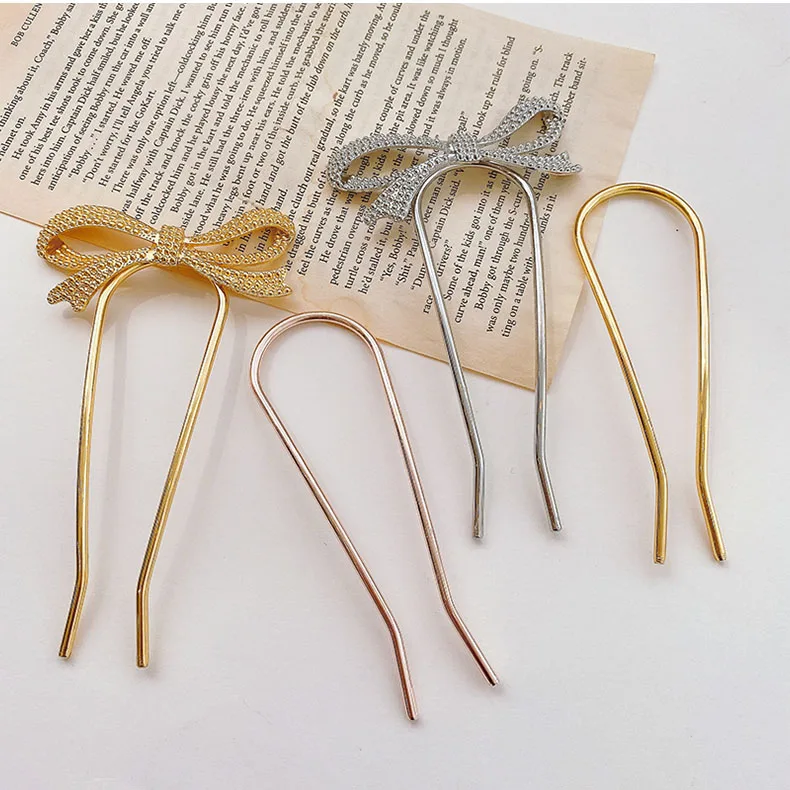 Special Bride Bowknot Zinc Alloy Hairpin Hair U Type Clip Pin Barrettes Hair  Accessories Clips Wholesale - Buy Hair Pins Clips,Womens Hair Clips And Pins,Barrette  Hair Clip Product on 