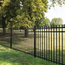 6ft 8ft Black Steel Square Tube Fence Zinc Galvanized Iron  Aluminum Spear Top Picket Fence Panel