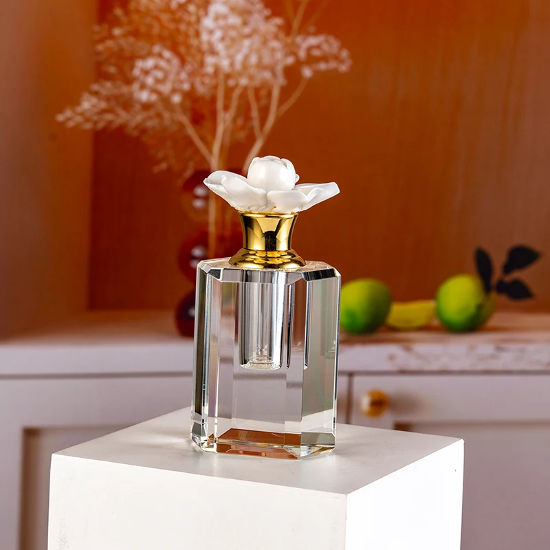 product cheap wholesale white floret can be customized 3ml glass empty bottle simple elegant crystal perfume bottle-9