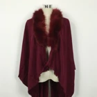 Wear Woman Shawl Women Fashion Sheet Shawl Winter Wear Decoration Red Color Monochromatic Faux Fur Big Shawl