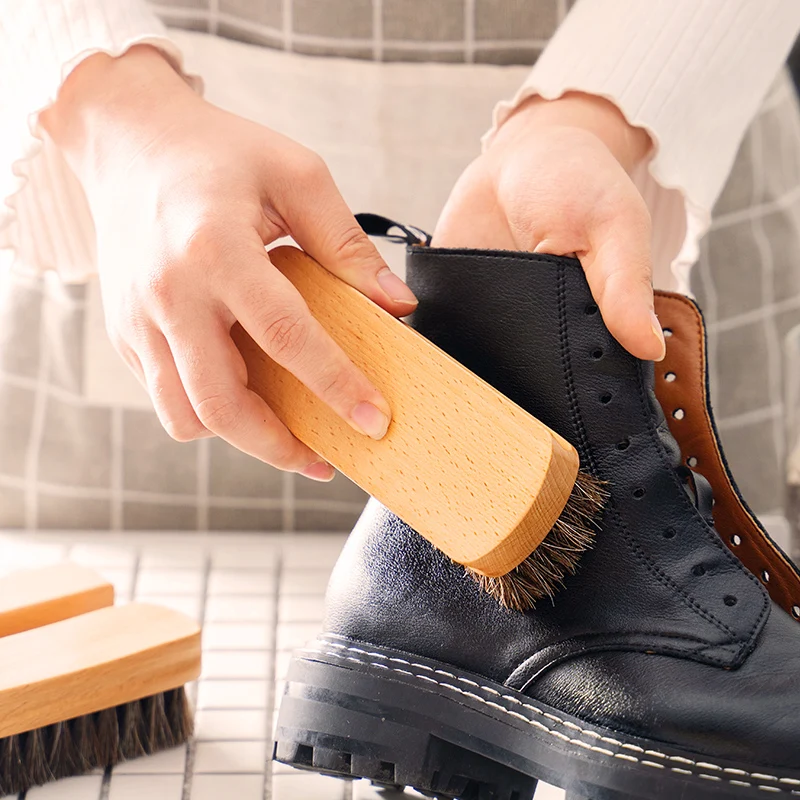 leather boot brush