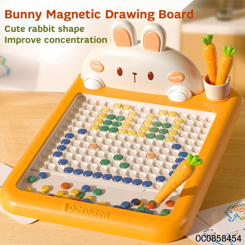 Kids magnetic drawing board bead kits diy arts and crafts set magnetic pen